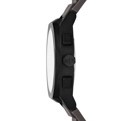 A|X Armani Exchange Men's Sync Quartz Chronograph Gray Silicone Watch, 42mm