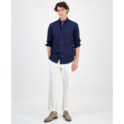 Men's Club Room Micro Dot Print Stretch Cotton Shirt, Created for Macy's