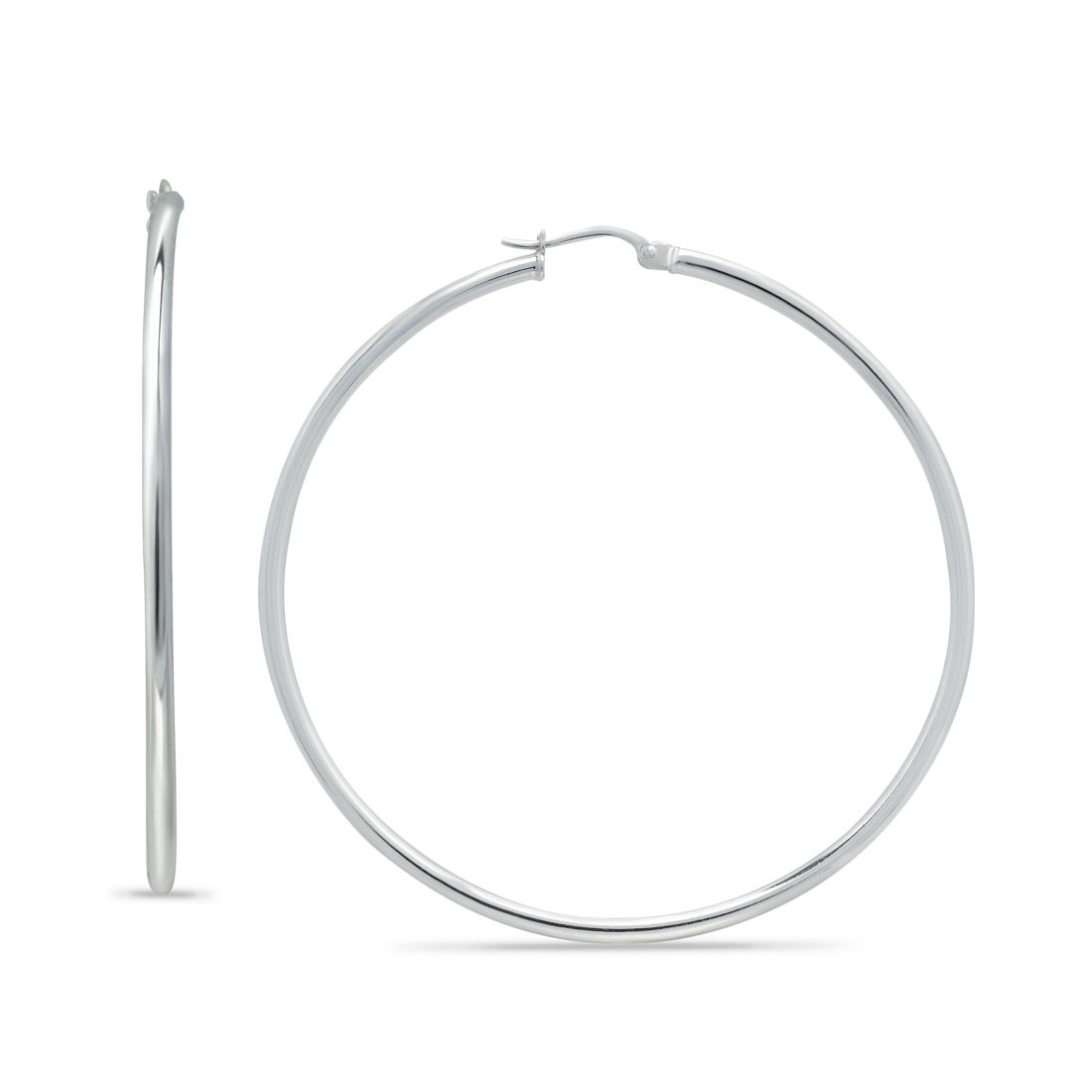 Giani Bernini Large Sterling Silver Hoop Earrings, 1.75"