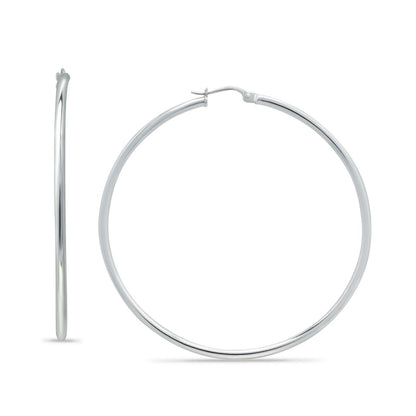 Giani Bernini Large Sterling Silver Hoop Earrings, 1.75"