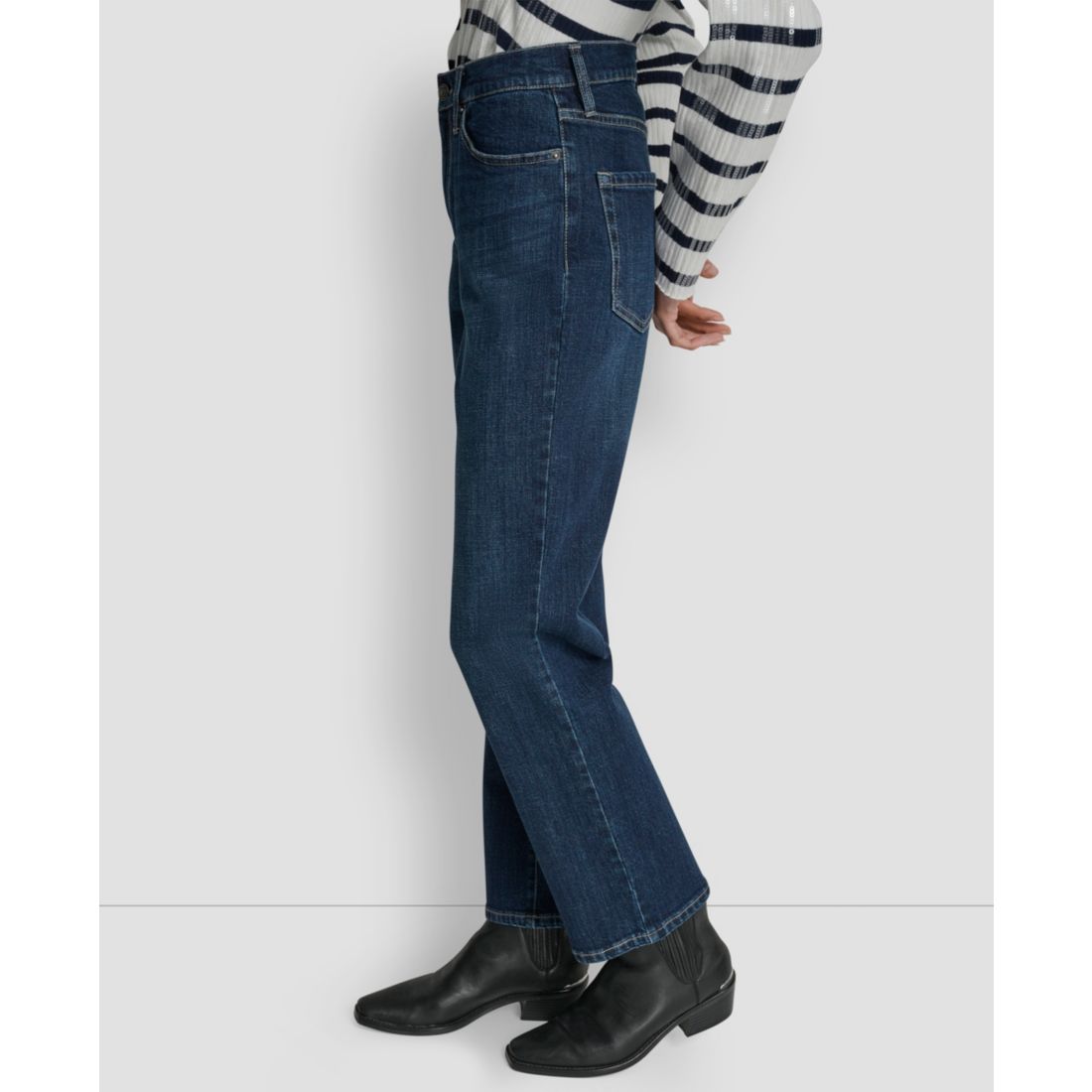 Dkny Jeans Women's Classic High Rise Straight No Cuff Jeans