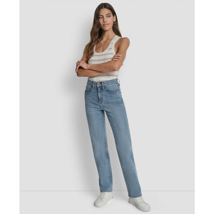 Dkny Jeans Women's Classic High Rise Straight No Cuff Jeans