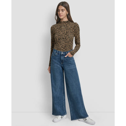 Dkny Jeans Women's High Rise Modern Wide Leg Jeans