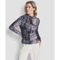 Dkny Women's Printed Long Sleeve Sweater