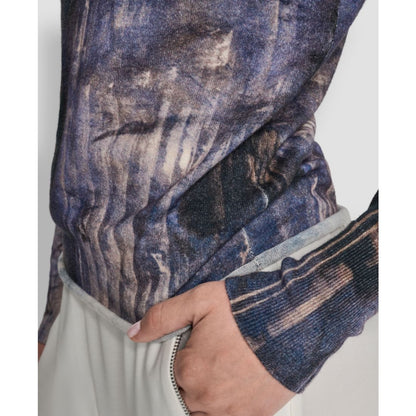 Dkny Women's Printed Long Sleeve Sweater