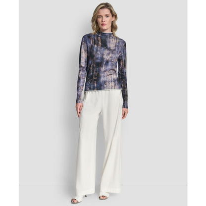 Dkny Women's Printed Long Sleeve Sweater