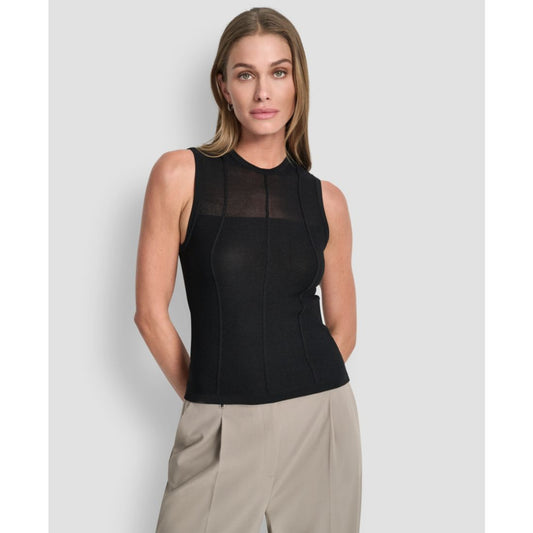 Dkny Women's Sleeveless Crewneck Sweater
