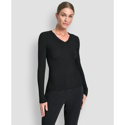 Dkny Women's Sleek Long Sleeve Shine Sweater