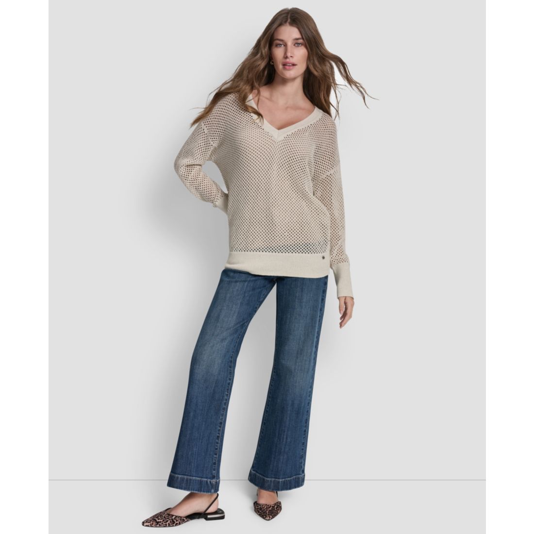 Dkny Jeans Women's V-Neck Sweater