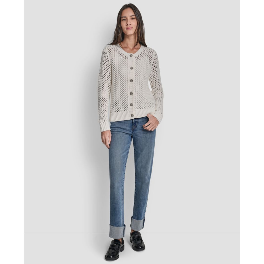 Dkny Jeans Women's Open-Knit Cardigan