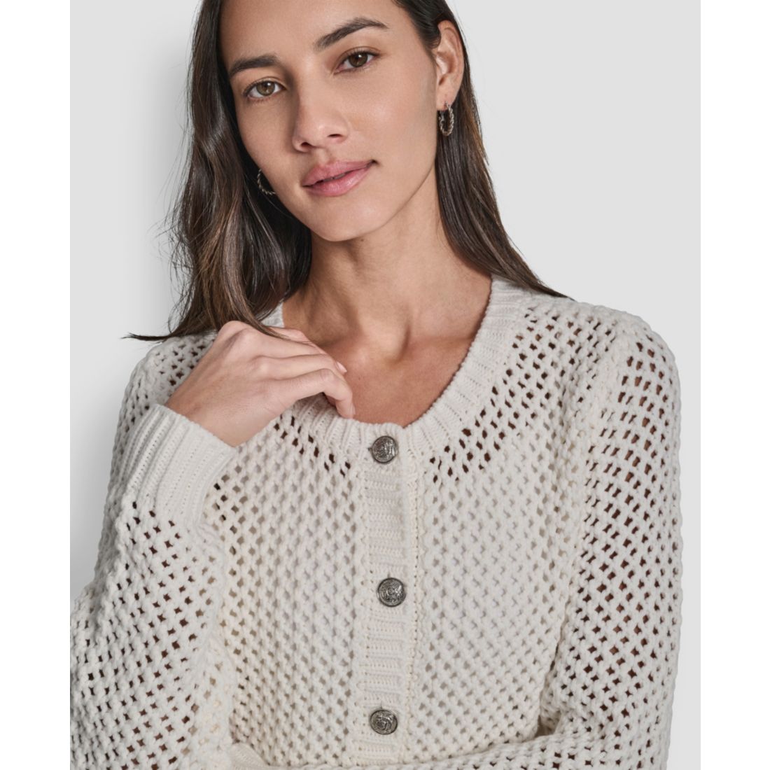Dkny Jeans Women's Open-Knit Cardigan
