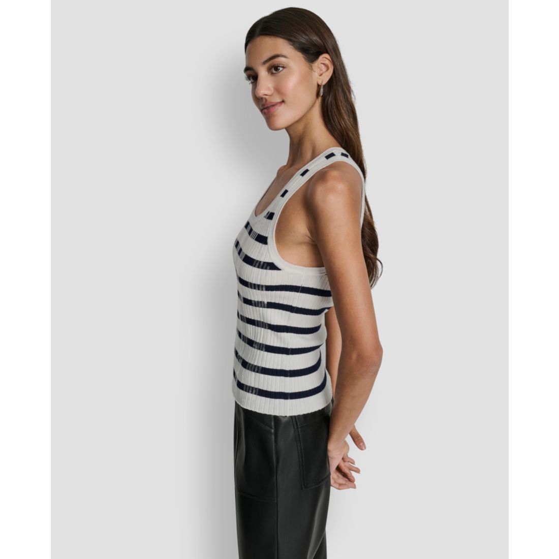 Dkny Jeans Women's Striped Sleeveless Top