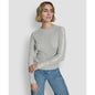 Dkny Jeans Women's Long-Sleeve Logo Trim Crewneck Sweater