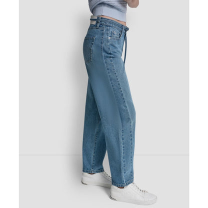Dkny Jeans Women's Mid-Rise Forward Seamed Barrel Jeans