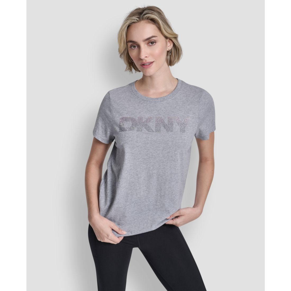 Dkny Sport Women's Ombre Rhinestone Short-Sleeve Top