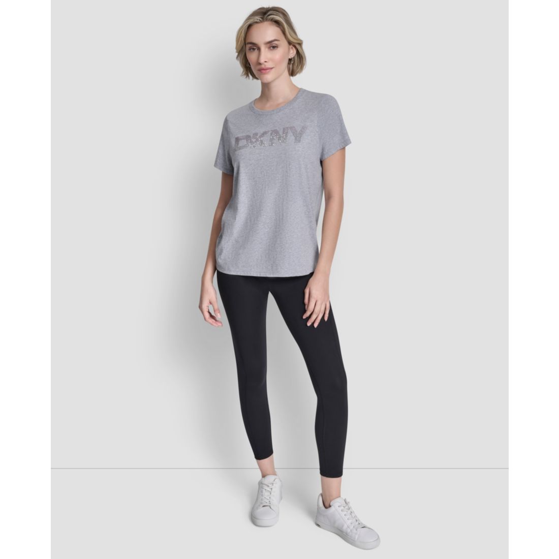 Dkny Sport Women's Ombre Rhinestone Short-Sleeve Top