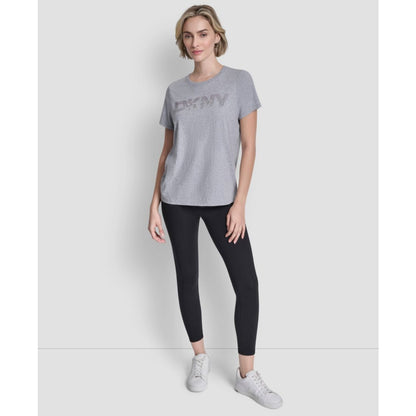 Dkny Sport Women's Ombre Rhinestone Short-Sleeve Top