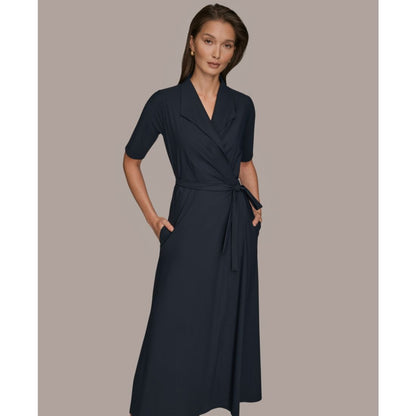 Donna Karan Weekend Women's Elbow-Sleeve Collared Polo Dress