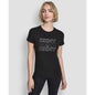 Dkny Women's Triple Rhinestone Foil Logo Crewneck Baby T-Shirt