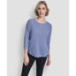 Dkny Women's Mini Slub Waffle Three Quarter Sleeve T-Shirt