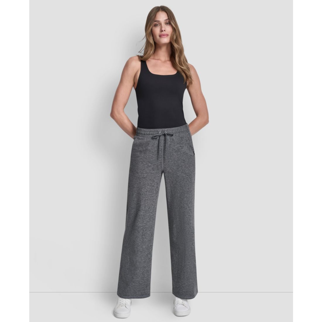 Dkny Women's Regular Fit Wide Leg Pants