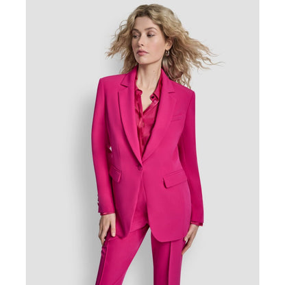 Dkny Petite 1-Button Notch Collar Jacket