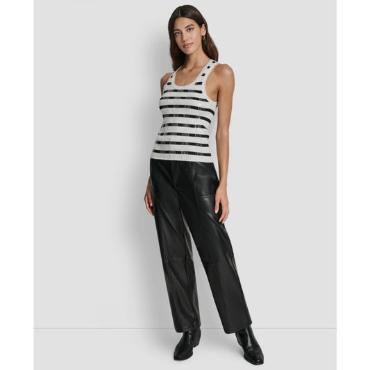 Dkny Jeans Women's Striped Sleeveless Top