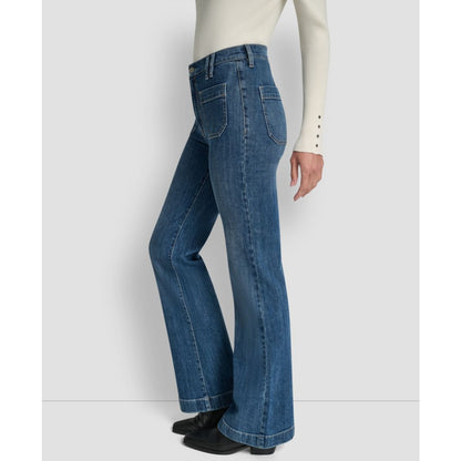 Dkny Jeans Women's High-Rise Relaxed Flare Jeans