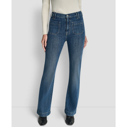 Dkny Jeans Women's High-Rise Relaxed Flare Jeans