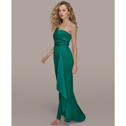 Donna Karan New York Women's Asymmetric Twist Strapless Gown