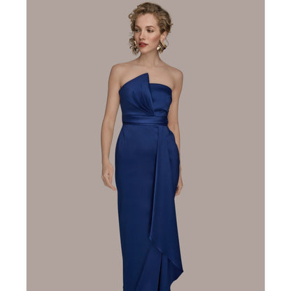 Donna Karan New York Women's Asymmetric Twist Strapless Gown