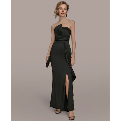 Donna Karan New York Women's Asymmetric Twist Strapless Gown