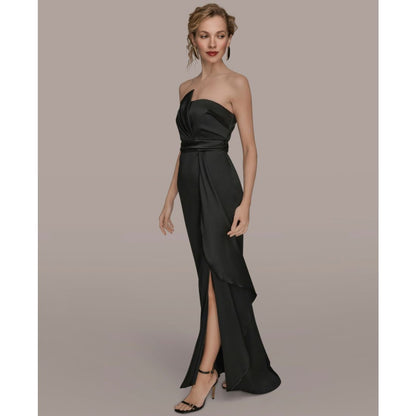 Donna Karan New York Women's Asymmetric Twist Strapless Gown