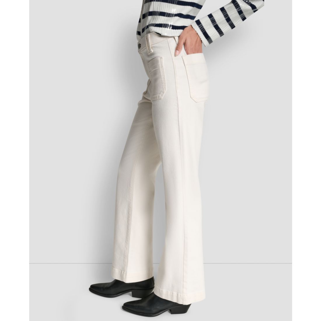 Dkny Jeans Women's High-Rise Relaxed Flare Jeans