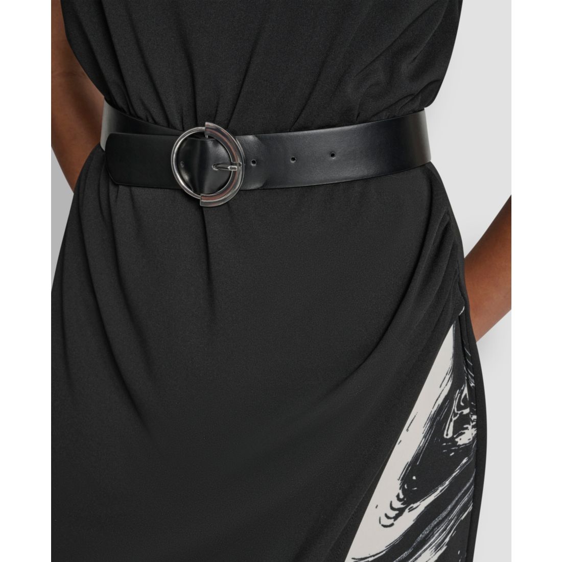 Dkny Women's Sleeveless Funnel Neck Sheath Midi Dress