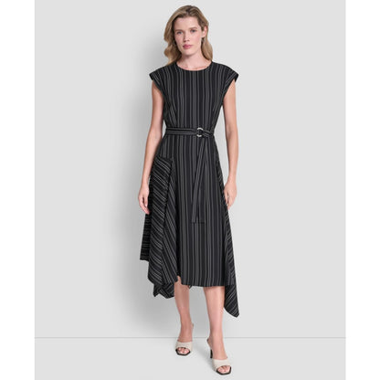 Dkny Women's Cap-Sleeve Asymmetric Hem Midi Dress