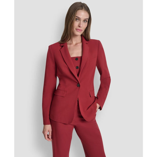Dkny Petite One-Button Long Sleeve Jacket