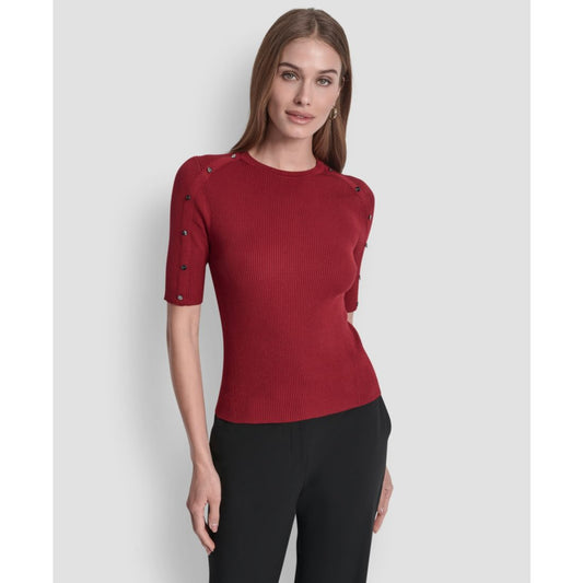Dkny Petite Short Sleeve Sweater