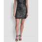 Dkny Women's Sequin Panel Mini Ponte Skirt