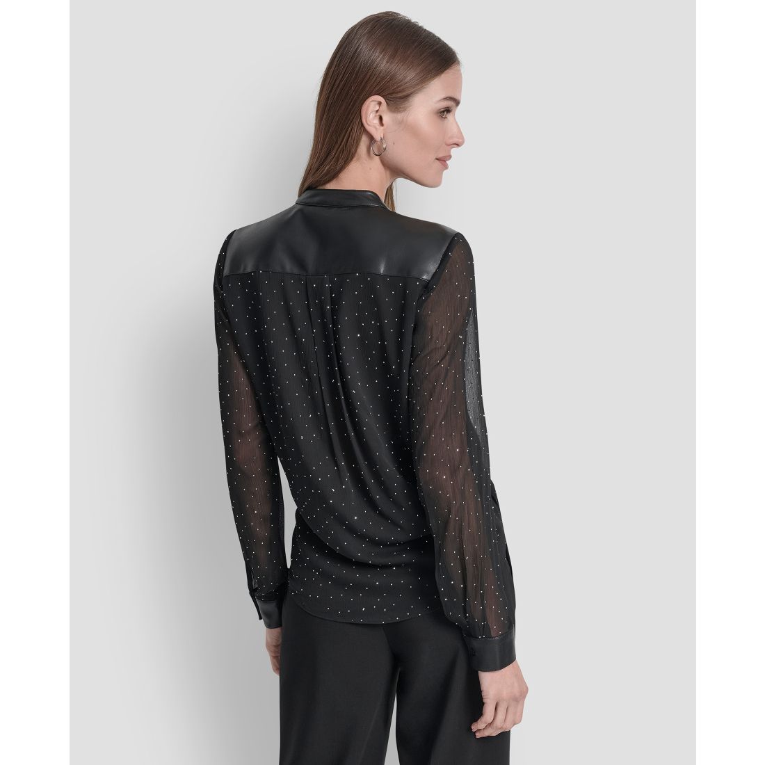 Dkny Women's Embellished Surplice Neck Top