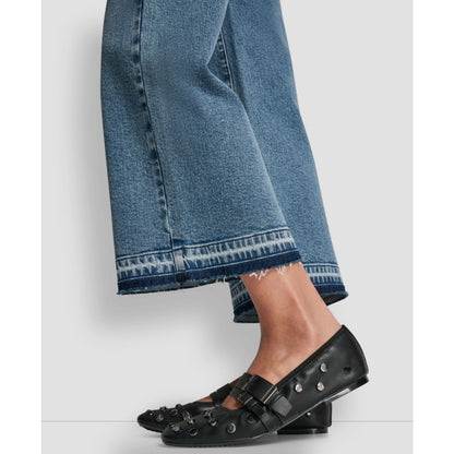Dkny Jeans Women's Mid-Rise Wide Leg Jeans