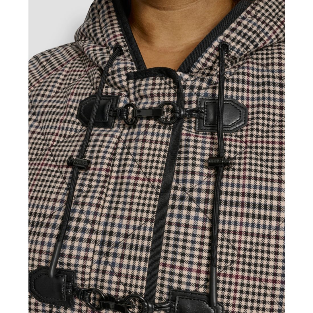 Dkny Plus Size Hooded Toggle-Front Quilted Coat
