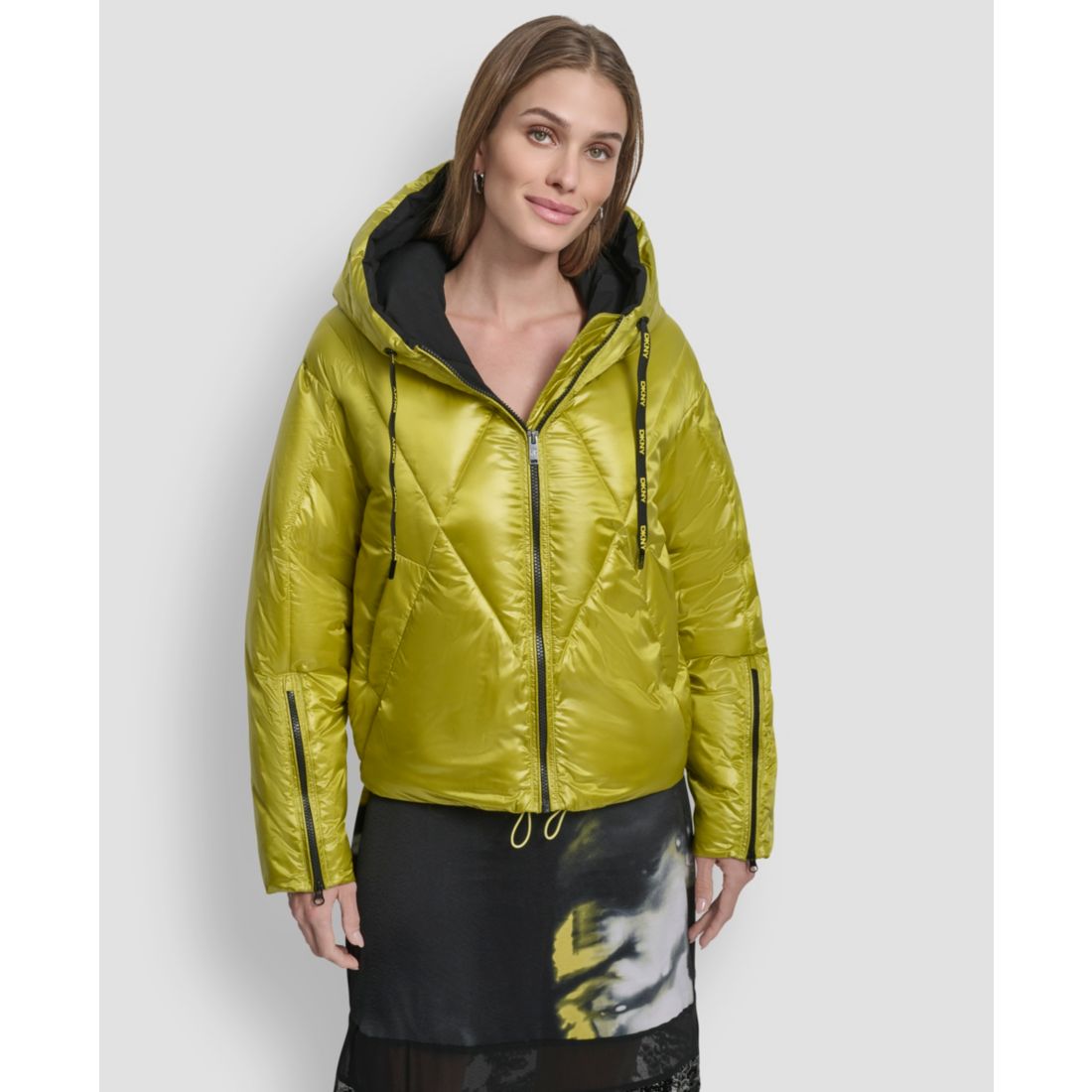 Dkny Women's Cropped Puffer Jacket
