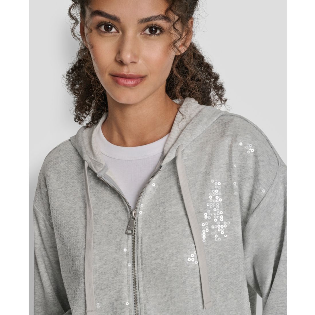 Dkny Jeans Women's Sequin Detail Long-Sleeve Jacket