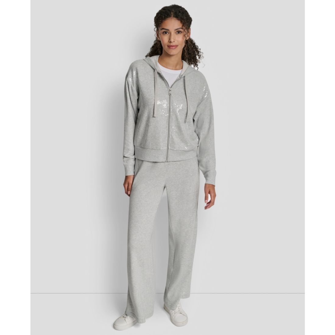 Dkny Jeans Women's Sequin Detail Long-Sleeve Jacket