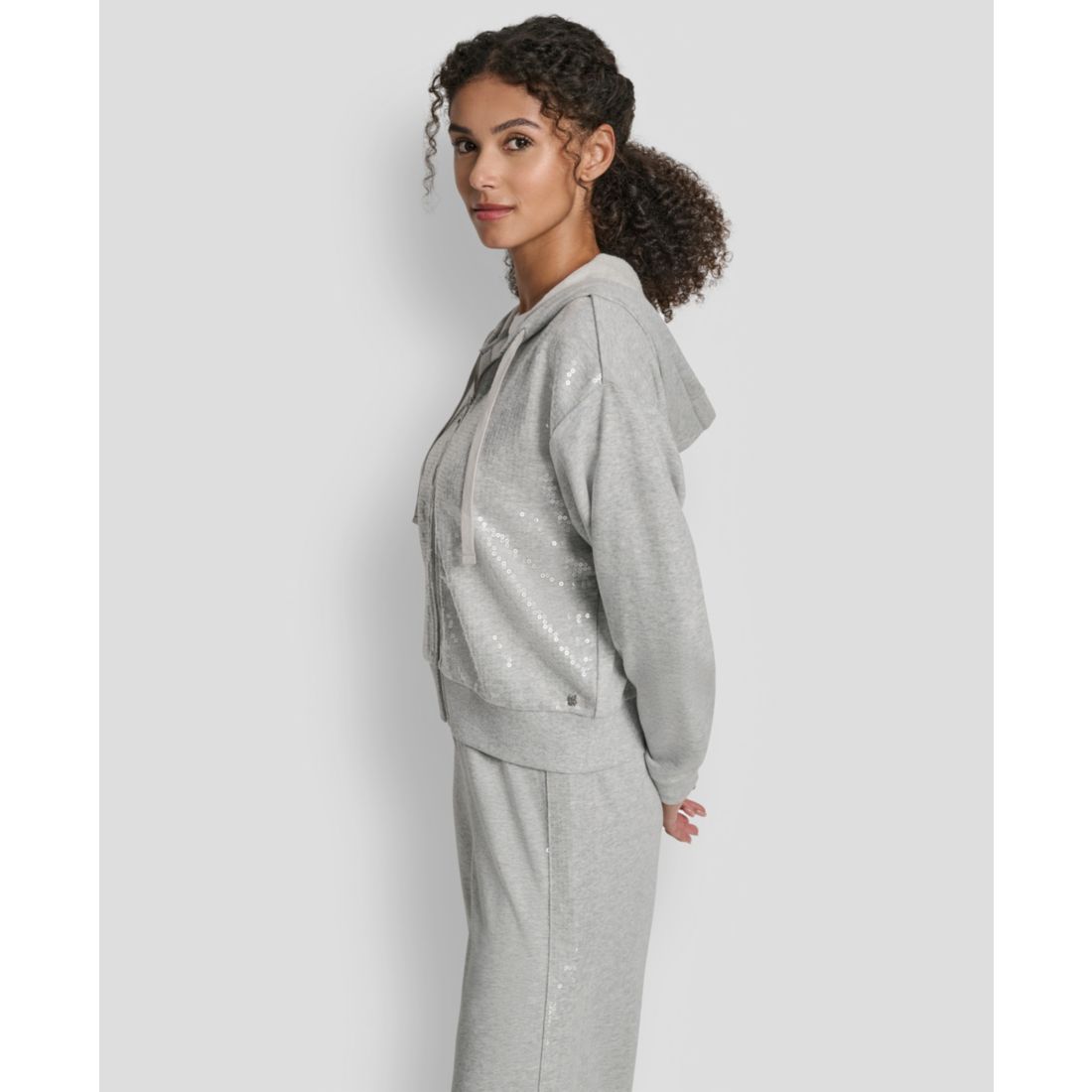 Dkny Jeans Women's Sequin Detail Long-Sleeve Jacket
