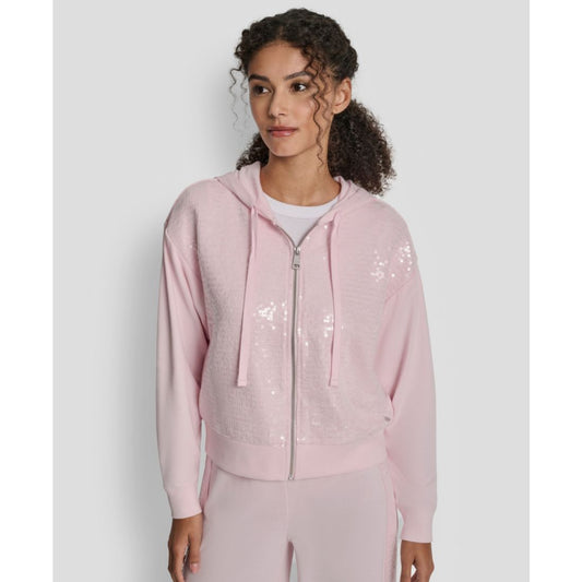 Dkny Jeans Women's Sequin Detail Long-Sleeve Jacket