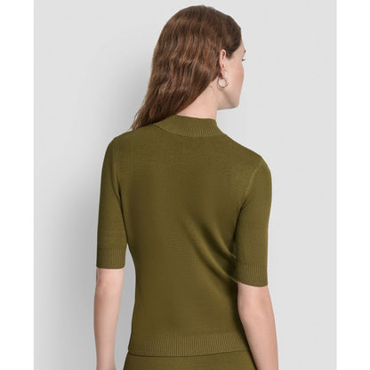 Dkny Women's Grommet Mock Neck Sweater