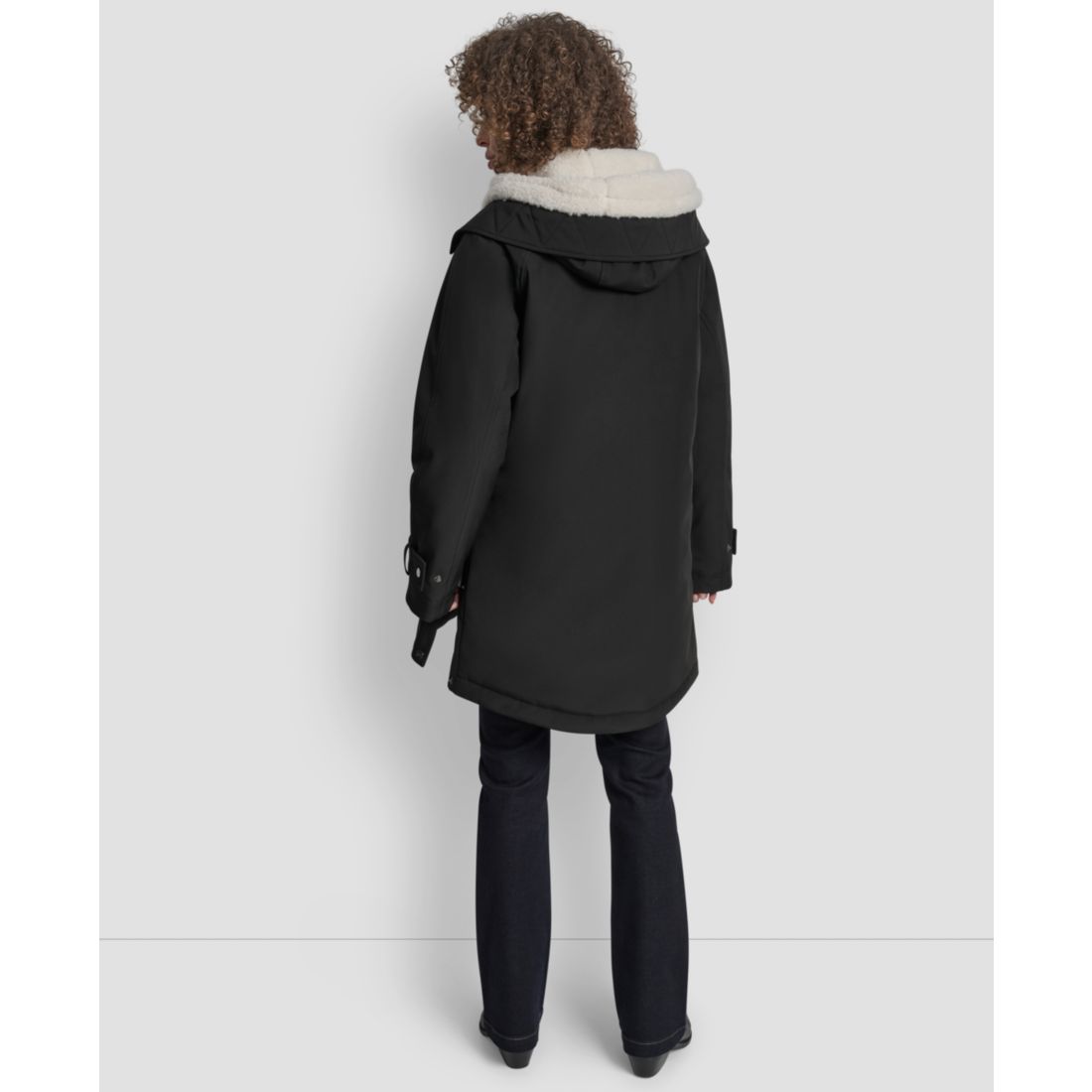 Dkny Women's Faux-Fur-Lined Hooded Softshell Coat