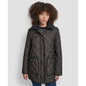 Dkny Women's Corduroy Collar Hooded Quilted Coat
